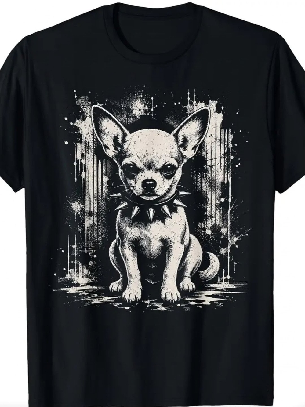 Black Chihuahua Punk T-Shirt